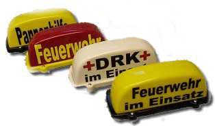 Dachaufsetzer Feuerwehr im Einsatz in gelb/schwarz, magnetisch,  unbeleuchtet, bis 130 km/h : : Auto & Motorrad